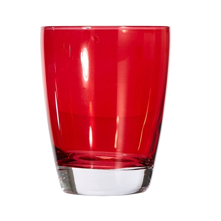 Excelsa Bicchiere set 6 pz. acqua vetro colorato Happy rosso cl 30 cod.64317  - Casalinghi Excelsa - Af Interni Shop