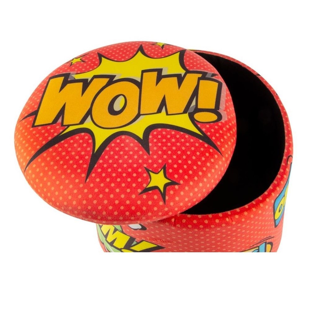 Acquista online Excelsa Pouf con contenitore imbottito fantasia Pop cod.65092 Excelsa