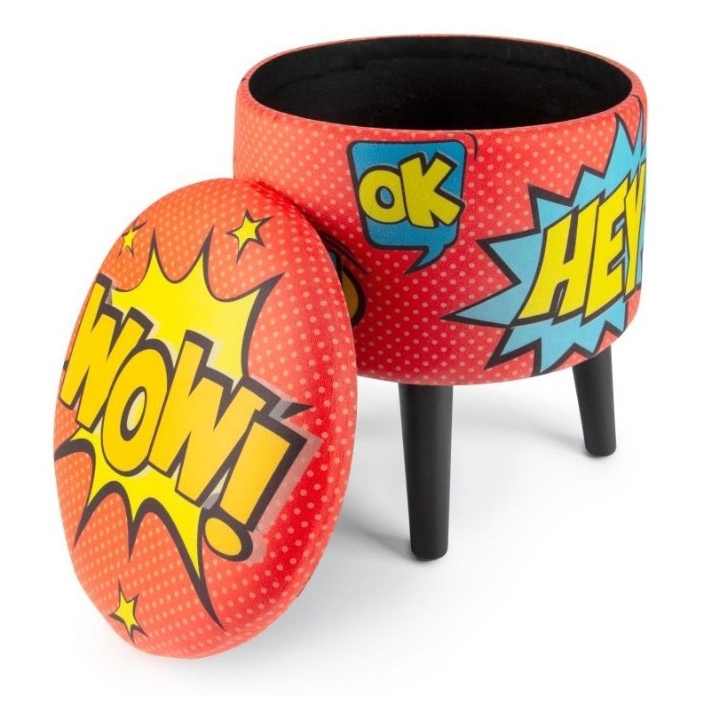 Acquista online Excelsa Pouf con contenitore imbottito fantasia Pop cod.65092 Excelsa