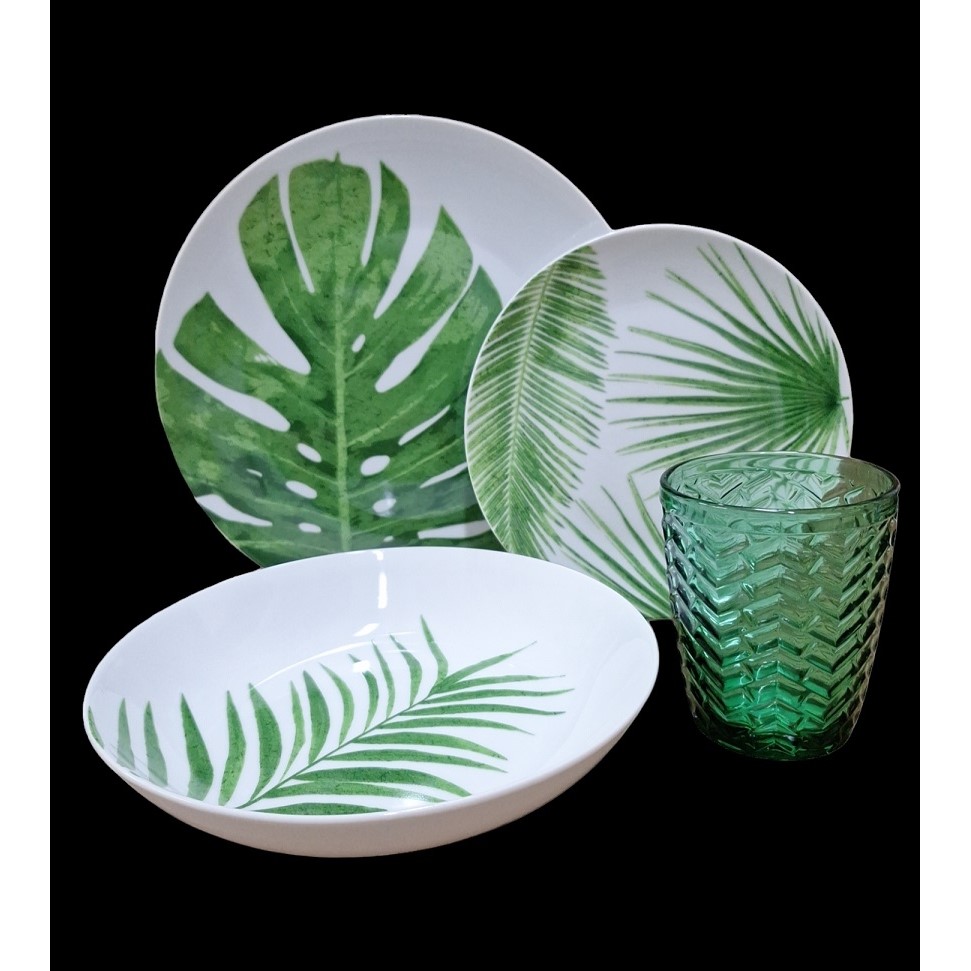 Servizio tavola Bali Leaf 18 pezzi in porcellana