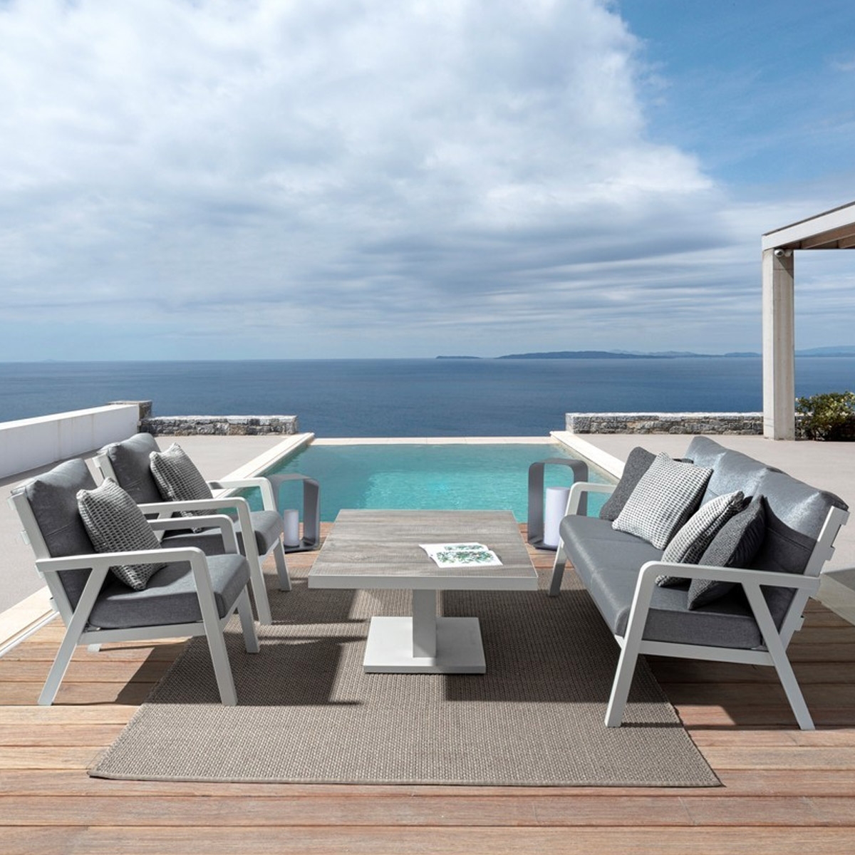 Acquista online Set Salotto Giardino Truman Lunar 5 posti Bizzotto