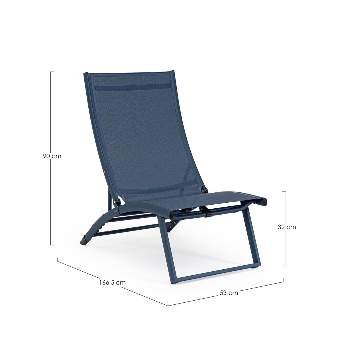 Acquista online Coppia di poltrone sdraio reclinabili Taylor Navy da giardino (2pz) Bizzotto