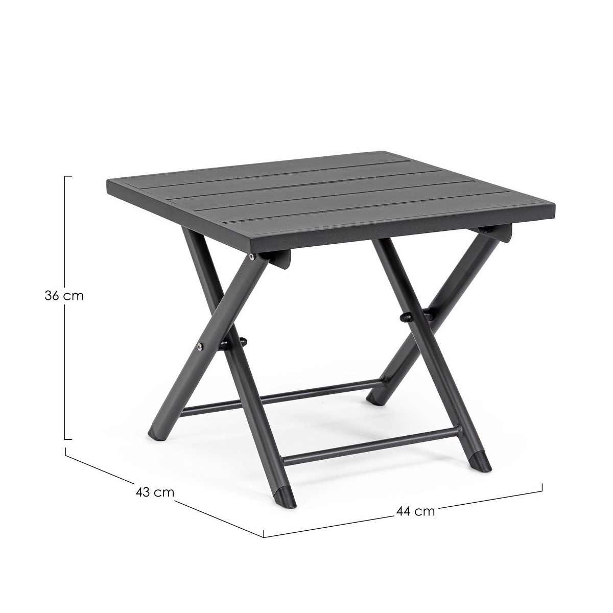 Acquista online Tavolino Taylor 44X43 Grigio scuro Bizzotto