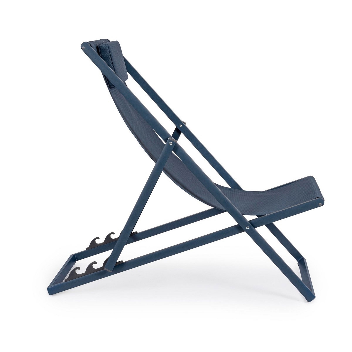 Acquista online Quattro sdraio Taylor Navy da giardino (4pz) Bizzotto