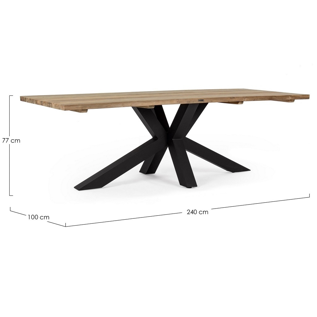 Acquista online Ramsey table 240x100 black PM02 Bizzotto