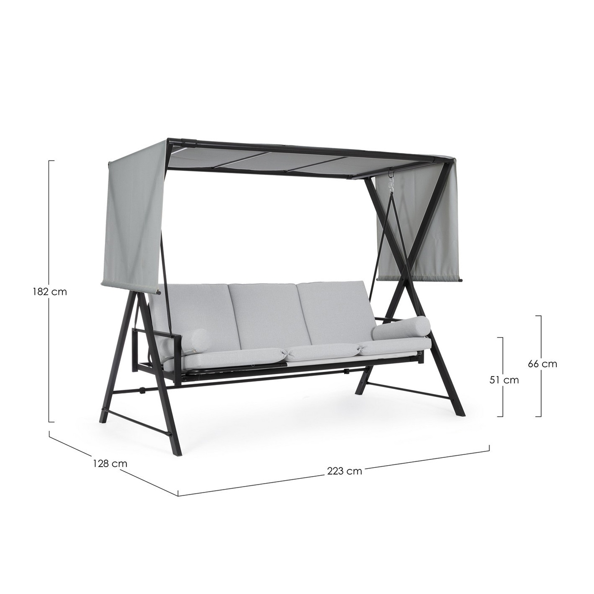 Acquista online Dondolo Lounge 3 Posti  - Modello Pompei Bizzotto