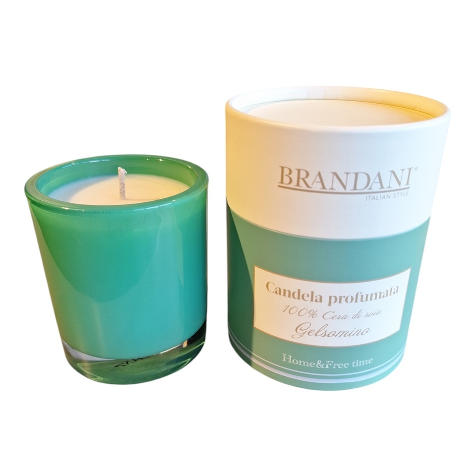 Acquista online Brandani scented candle jasmine essence green glass cod.51350 Brandani