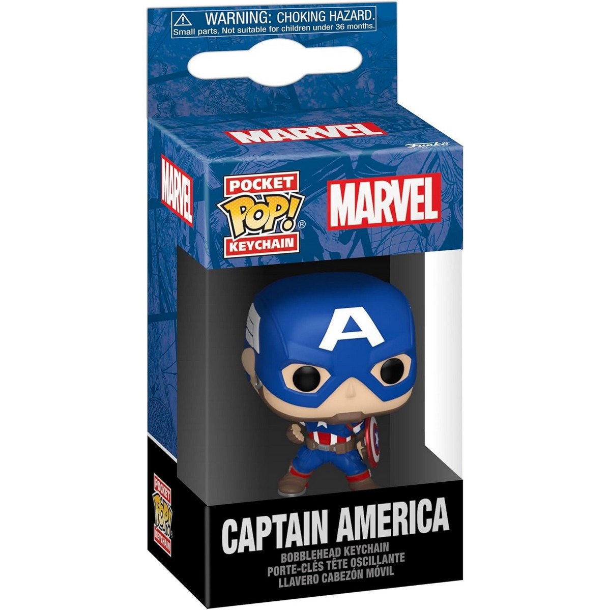 Acquista online Funko POP ! Portachiave Marvel Capitan America Pop! Funko