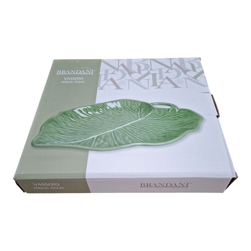 Acquista online Brandani piatto vassoio foglia di tiglio in porcellana cod.51599 Brandani