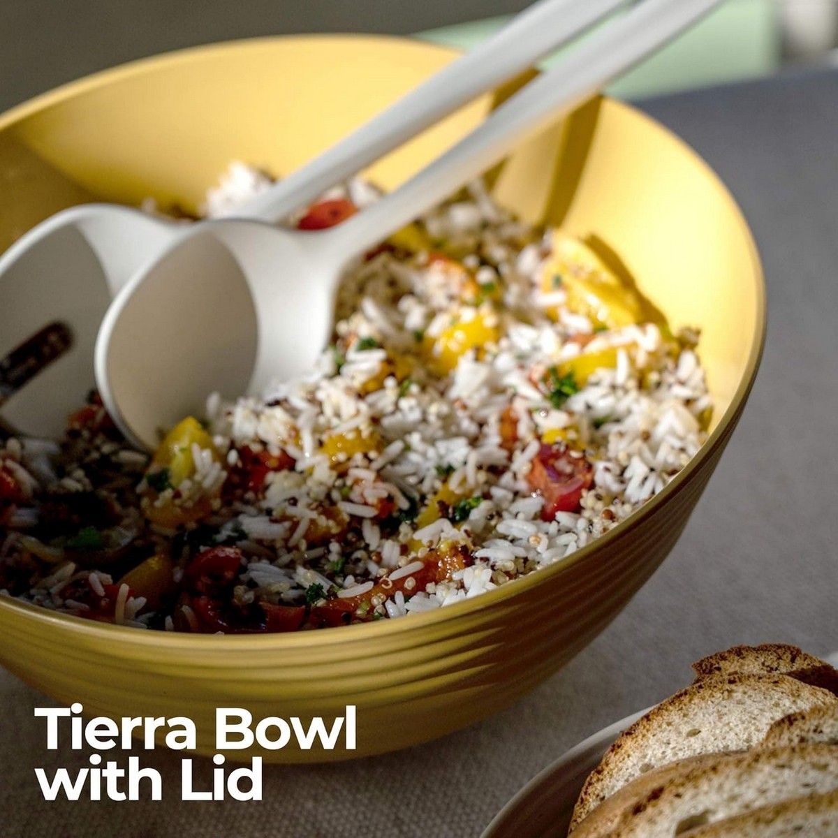 Acquista online Guzzini Tierra Container with lid mustard yellow Ø 30x13 cm cod.175001206 Guzzini