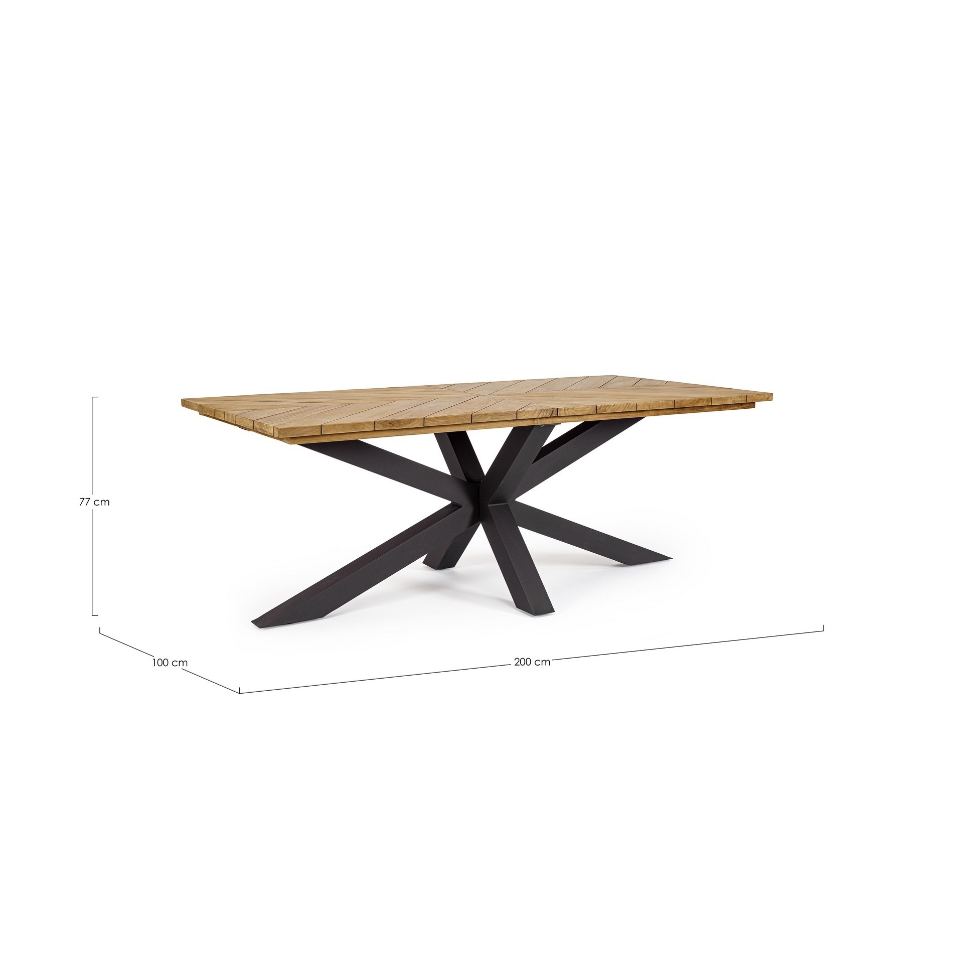 Acquista online Bizzotto Palmdale 200 x 100 Indoor Outdoor Table 0804781 Bizzotto