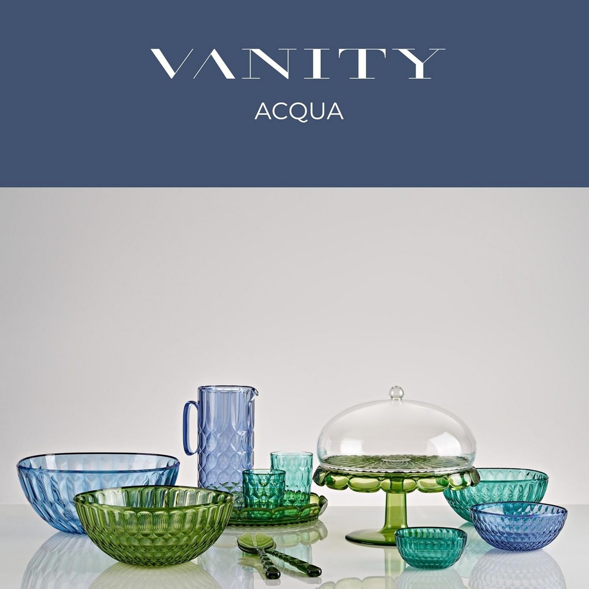 Acquista online Guzzini Vanity brocca caraffa Blu denim trasparente Lt.1,75 cod.131200AC283 Guzzini