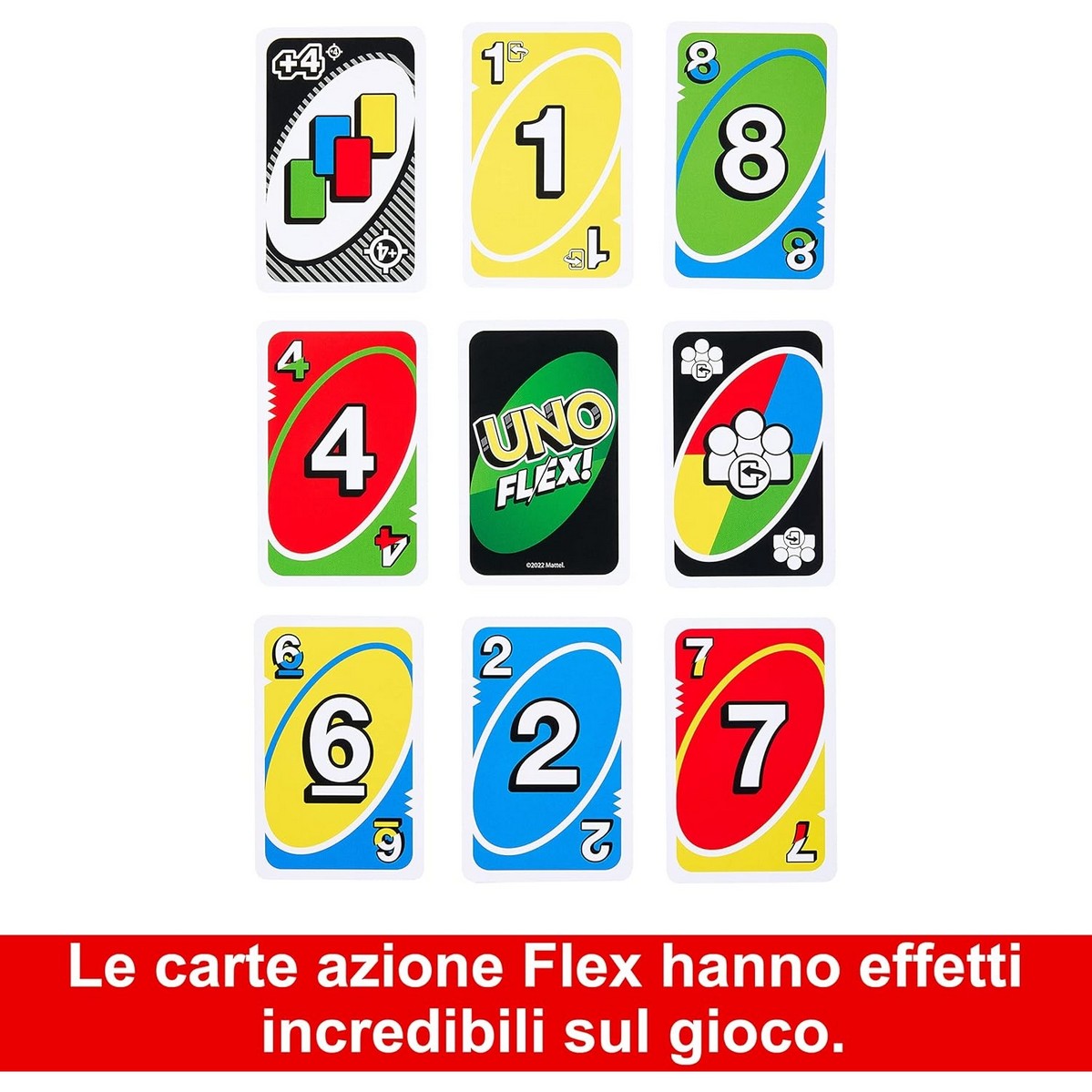 Acquista online Mattel Games - UNO Flex, card game for 2 to 6 players Af Interni