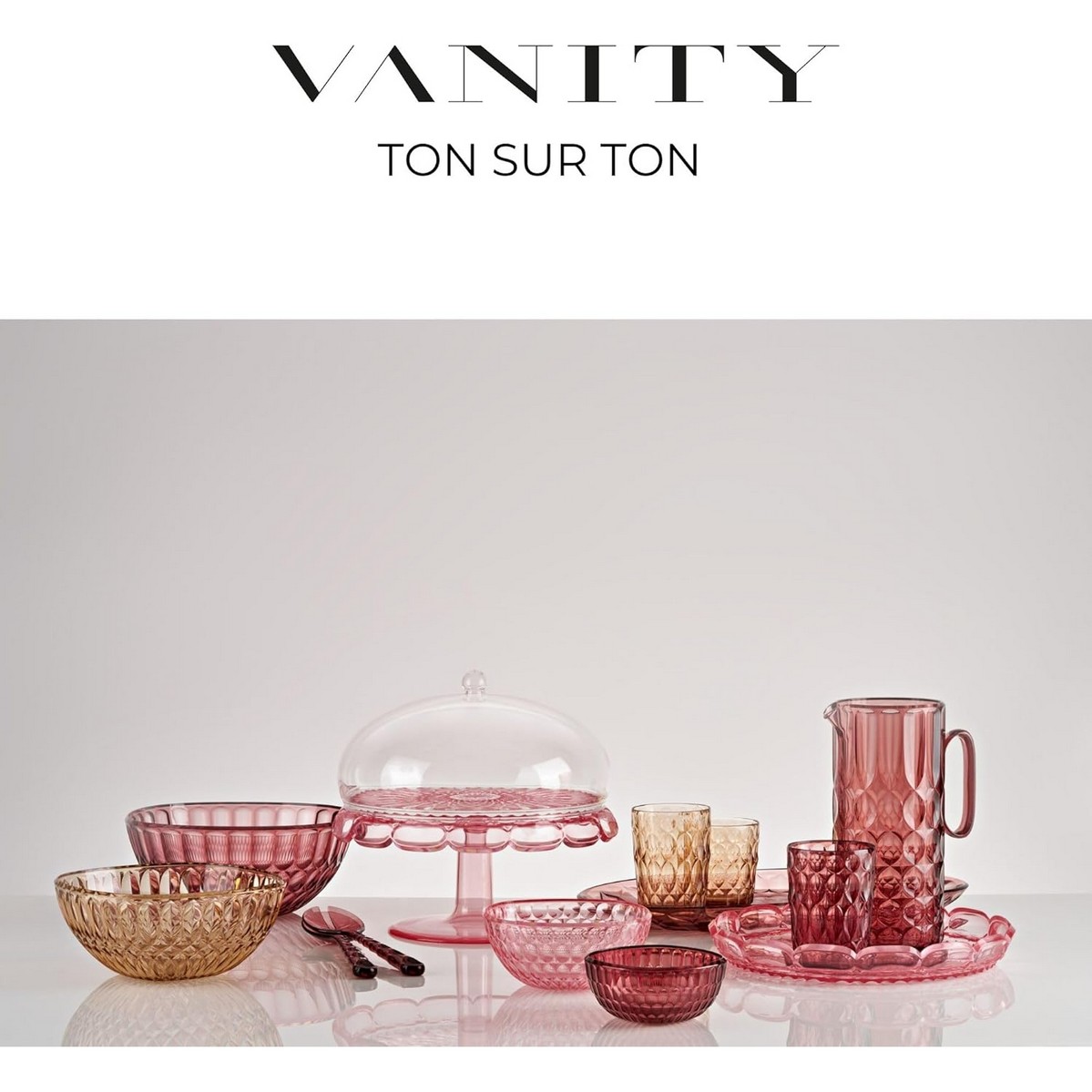 Acquista online Guzzini Vanity brocca caraffa Malva trasparente Lt.1,75 cod.131200TE280 Guzzini