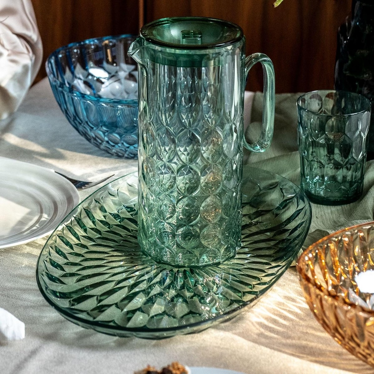 Acquista online Guzzini Vanity brocca caraffa Verde Matcha trasparente Lt.1,75 cod.131200AR86 Guzzini