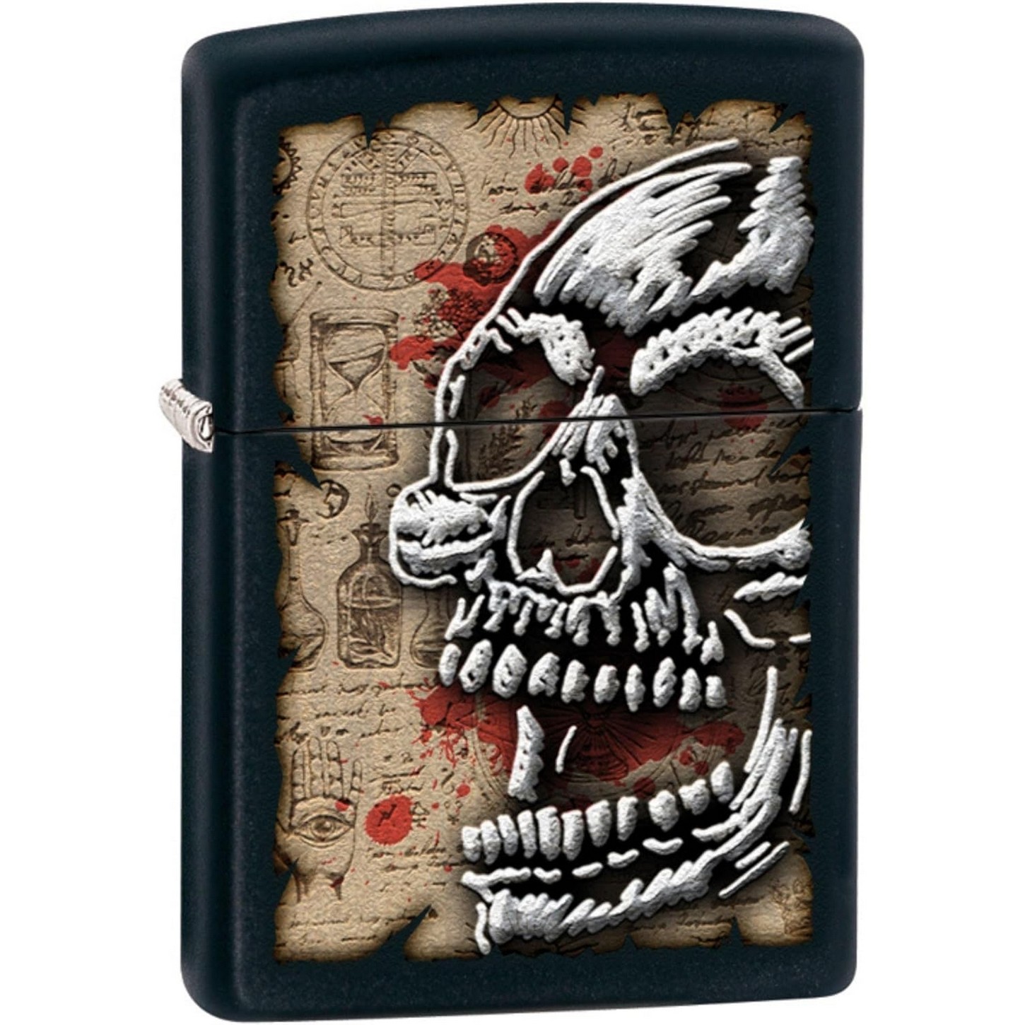 Zippo accendino 22H021 skull design antivento made in USA