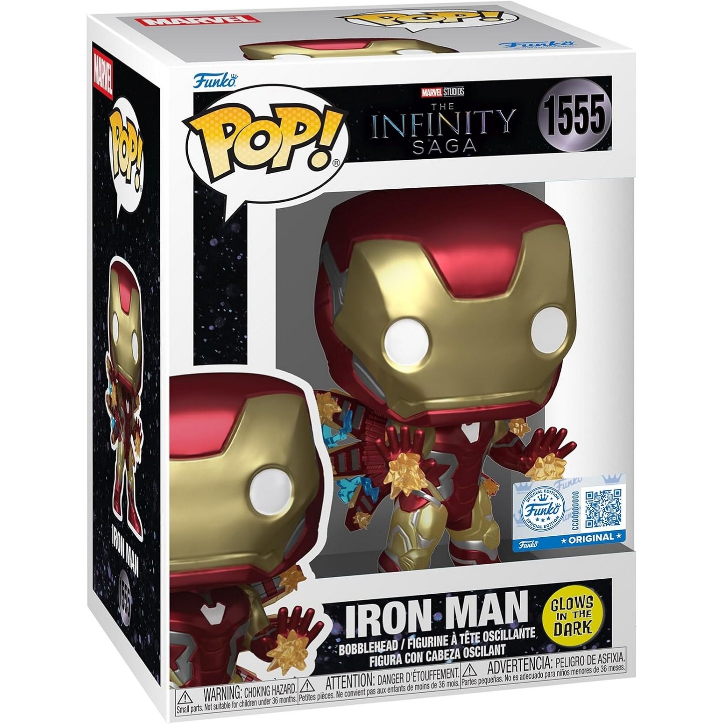 Funko POP ! Marvel Iron Man 1555 - saga de l'infini - Brille dans le noir